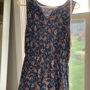 Market & Spruce Navy Embroidered Paisley Dress